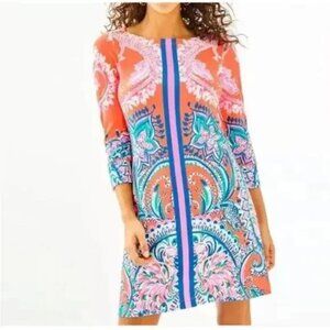 LILLY PULITZER Sophie Dress Tangerine Dream Big UPF 50+ Size Medium